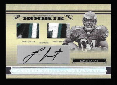 Jason Avant 2006 National Treasures Autograph Dual Prime Patch RC Eagles Auto RC - Image 1 of 2