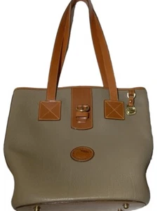 Bolso de Mano Original Vintage DOONEY & BOURKE Cuero Tostado Cubo Todo Clima - Imagen 1 de 9