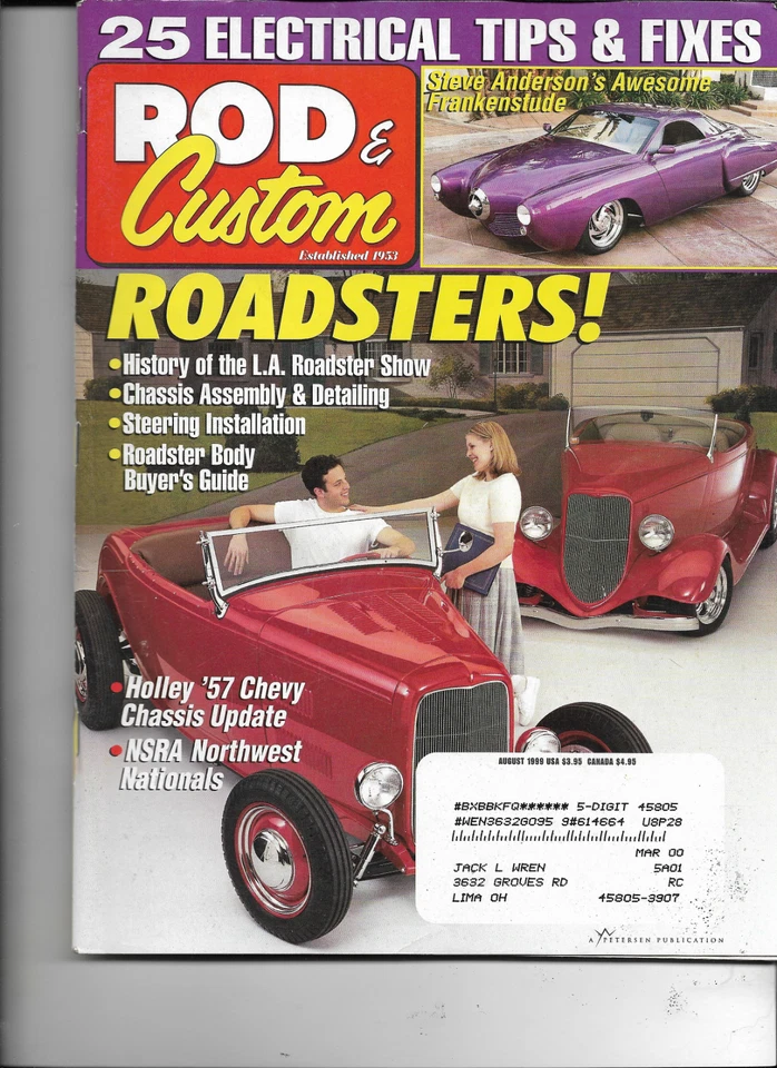 ROD & CUSTOM MAGAZINE------AUGUST  1999 - Image 1 of 1