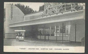 Ca 1926 PPC* CHICAGO IL COMET ROLLER COASTER RIDE RIVERSIDE PARK MINT - Picture 1 of 1