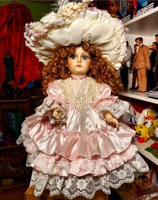 Marie Osmond Bru Jne Antique Reproduction Porcelain 18" Full Body Porcelain  - Image 1 of 4