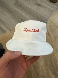 Texas Tech White Cap with Embroidered Logo - Picture 1 of 3