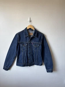 Levi’s Dark Blue Denim Jacket Button Up Pockets For The Girls Size Large 12-13 - Picture 1 of 6