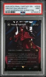 PSA 9 Vincent Valentine Borderless Surge Foil Final Fantasy #0528 MTG Magic 💫💥 - Bild 1 von 2
