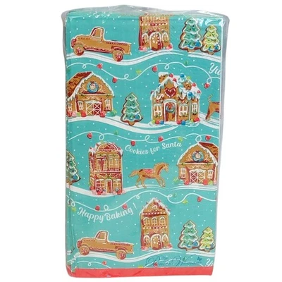 Servilletas para invitados The Pioneer Woman Gingerbread Village 24 quilates vacaciones de Navidad Foto 1 de 3