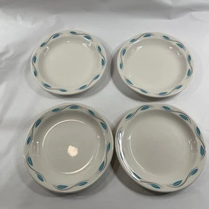Homer Laughlin Restaurant Ware Best China Teal Gray Oak Leaf 6.5"Plate MCM Retro - Picture 1 of 5