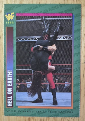 Hell On Earth! | Tarjeta deportiva Titan 1998 revista WWF #166 Undertaker Kane Foto 1 de 2