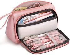 Mokani Pencil Pouch, Big Capacity Pencil Pen Case with Handle, Canvas Bag Stati
