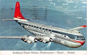 Postcard: Northwest Orient Airlines Stratocruiser, Posted 1956 - Picture 1 of 2