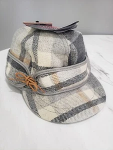 NEW Women's Stormy Kromer The Sidekick Fitted Cap Plaid 7 1/4 Hat Fall Winter - Picture 1 of 6