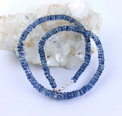 Collana Di Kyanite Blu Facettata Circa 45 Cm - Immagine 1 di 4