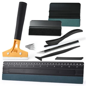Wallpaper Smoothing Tool Kit Vinyl Wrap Tools Felt Squeegee Sticker Cleaning Kit - Picture 1 of 11