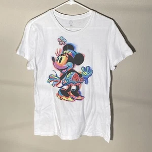 Camiseta Vintage Minnie Acuarela Disney Store Talla Grande Clásica Damas Calce - Imagen 1 de 6