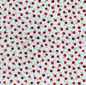 Cherries Cherry Red Green Fruit Cotton Quilting Fabric JoAnn By the yard BTY - Picture 1 of 4