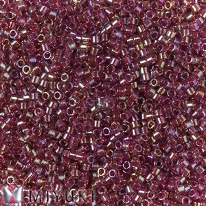 10g Miyuki 11/0 DELICA Seed beads - Fancy Lined CRANBERRY RUST - size 11 seeds - Picture 1 of 1