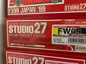 Studio27 Williams FW09 USA GP Dallas 1984 1/20 detailed metal kit - Picture 1 of 1