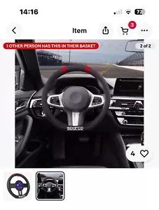 Sparco Steering Wheel Cover - Red - Picture 1 of 6