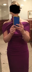 Designer Dress - Kevan Jon Purple Halter Neck Dress, Size 4 - Size 12/14 UK - Picture 1 of 10