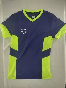 Nike Dri Fit Shirt Herren Small Lila Gelb Fußball Futbol Gym Kurzarm - Bild 1 von 5