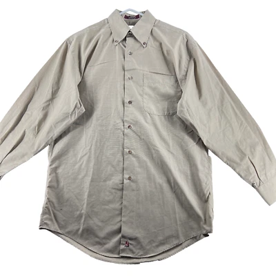 Camisa de vestir Nordstrom para hombre talla 15-32 beige liso algodón manga larga abotonada Foto 1 de 4