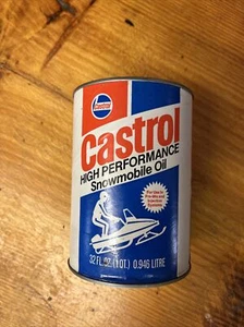 Vintage Castrol High Performance Snowmobile, 1 Quart Oil Can Full - Picture 1 of 5
