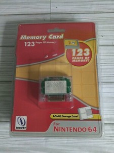 Performance Memory Card & Case for Nintendo 64 System N64 Console 123 Save Pages