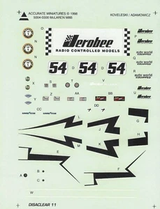 Accurate Miniatures McLaren M8B Decals im Maßstab 1:24 aus Bausatz Nr. 5004-0300 - Bild 1 von 1