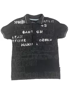 Jean Bourgeois Gray Graffiti Polo Tee Shirt 5 MADE IN FRANCE GUC - Picture 1 of 3