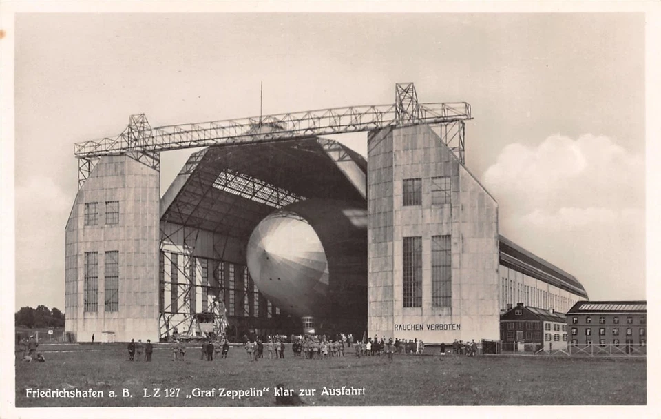 772069) Zeppelin AK - LZ 127 Graf Zeppelin klar zur Ausfahrt in Friedrichshafen  - Bild 1 von 1