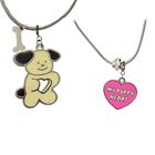 Cartoon Dog Heart Pendant Necklace Chain Fashion Jewelry Gift