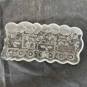 Gorham Holiday Tradition "North Pole Express" Crystal Train Server Lenox Germany - Picture 1 of 3
