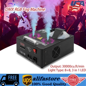  2000 W Fog Smoke Machine RGB LED Stage DJ Fogger Smoke Effect Remote 84 oz - Picture 1 of 18