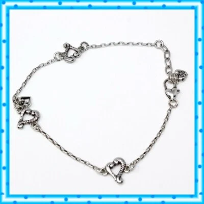 Brighton Tuscan 心形银色脚链 — 第 1/3 张图片