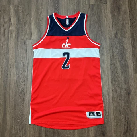 100% Authentic John Wall Adidas Xmas Wizards Jersey Size XL 48 Pro Cut Mesh # Cover