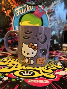 Hello Kitty Sanrio Purple Black Cat Pumpkin Halloween 20 oz Coffee Mug NEW - Picture 1 of 1
