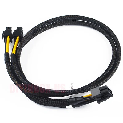 50cm New10pin to 6+6pin Display Power Adapter Cable For HP DL380 G8 G9 and GPU  - Image 1 of 4
