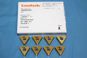 8 piastre di perforazione Botek 502001041 piastre di tornitura piastre di taglio reversibili 22-1300-211 - Foto 1 di 6
