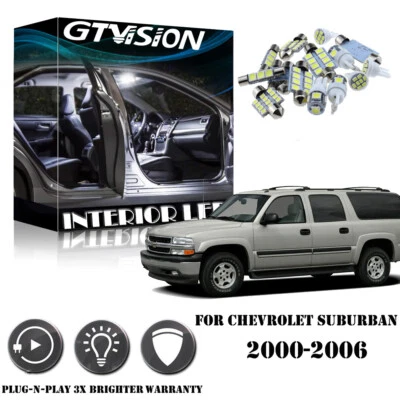 Kit de paquete de 20 luces interiores LED blancas brillantes para Chevrolet Suburban 2000-2006 Foto 1 de 4