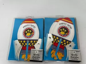 Amscan Rocket Ship Outer Space Birthday Party Invitations 2 Packs 8 Ea NEW - Picture 1 of 2