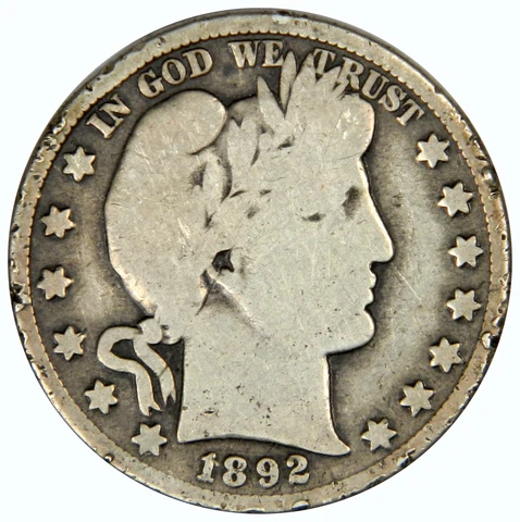 1892-S BARBER HALF DOLLAR ~ ORIGINAL GOOD/VG ~ PRICED RIGHT! INV#2 Cover