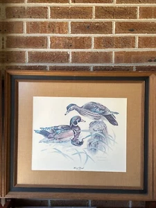DON WHITLATCH WOOD DUCK AIX SPONSA FRAMED AND MATTED PRINT WATERFOWL SERIES - Picture 1 of 9