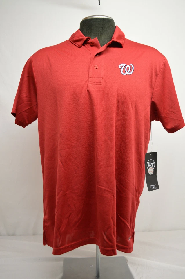 Men’s Washington Nationals 47' Brand Embroidered Polo Shirt SIZE LARGE MLB
