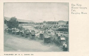 Postcard ~ Taunton, Massachusetts, Crowd at The New Bristol County Fair - Picture 1 of 2