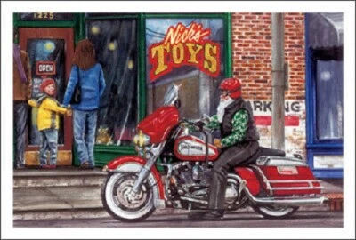 TARJETAS DE NAVIDAD HARLEY DAVIDSON #X844 HARLEY DELANTE DE NICK'S TOYS (10) Foto 1 de 4