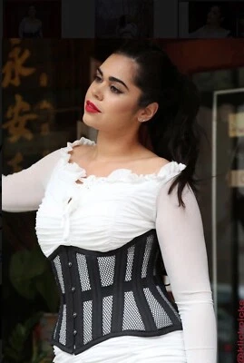 426 Nuevo Corsé Estándar 36” Malla Negra Doble Acero Deshuesado Bajo el Busto Foto 1 de 4