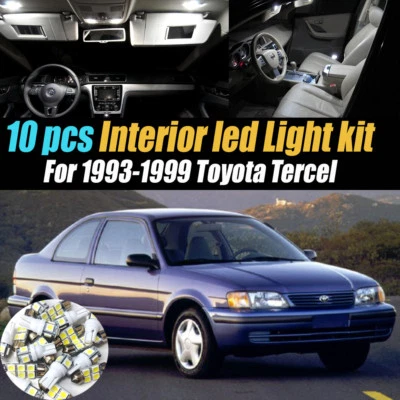 Kit de bombillas LED interiores de coche súper blancas de 10 piezas para Toyota Tercel 1993-1999 Foto 1 de 4
