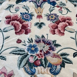 6.5 Yards JAY YANG Upholstery Fabric Garden Floral Cottage Core 56”x234” - Picture 1 of 9