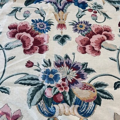 6.5 Yards JAY YANG Upholstery Fabric Garden Floral Cottage Core 56”x234” - Image 1 of 4