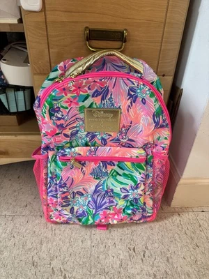 Disney Parks Lilly Pulitzer Backpack Large Dreamin Minnie Daisy Pink Bag NEW - Image 1 of 4