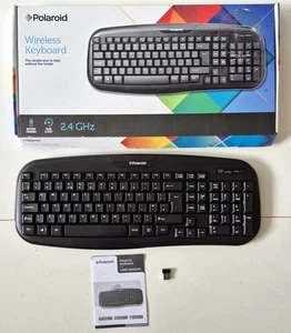 Polaroid Wireless Keyboard 2.4 GHz Plug and Play with Dongle Model K1H - Afbeelding 1 van 4